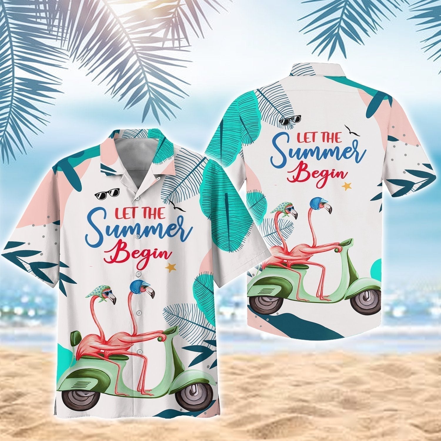 Flamingo Couple Bike Hawaii Shirt For Men And Women Ha82614