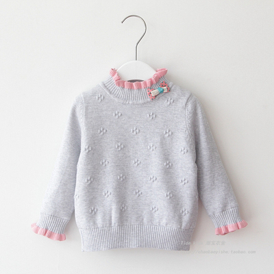 Autumn and Winter Baby Girls Sweaters 2018 New Fashion Girls Clothing Bow Cotton Girls Sweaters and Pullover DQ686 alx