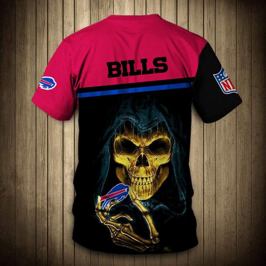 Buffalo Bills Tee shirts 3D Hand Skull Short Sleeve