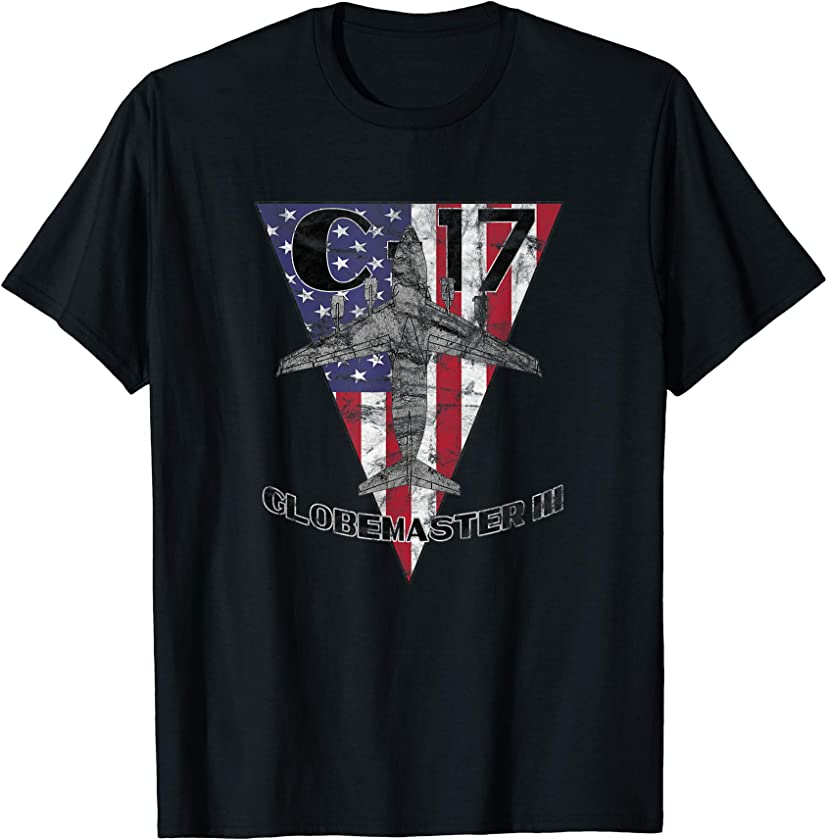 C-17 Globemaster III Military Airplane Patriotic Vintage T-Shirt