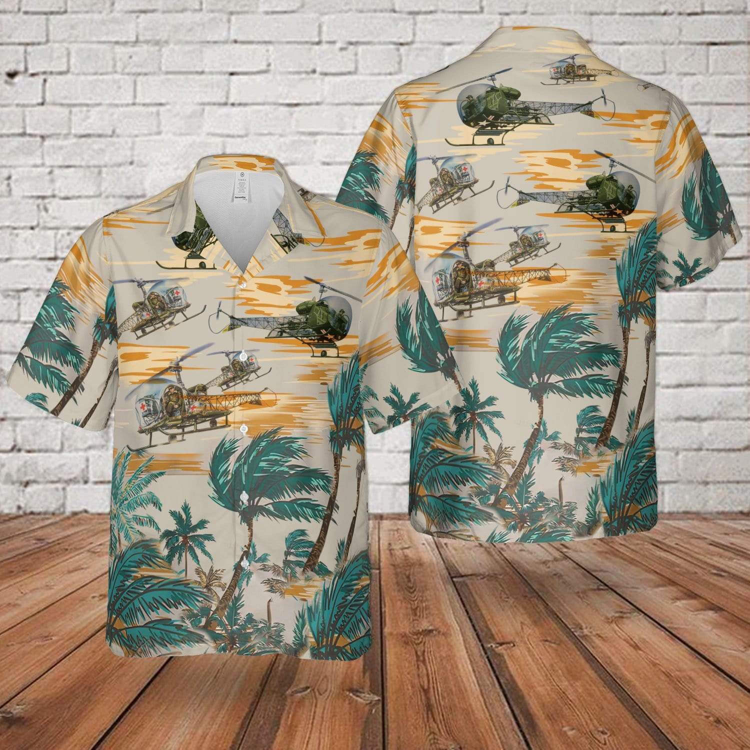 Tropical Helicopter Hawaiian Shirt | For Men & Women | Adult | Hw6788