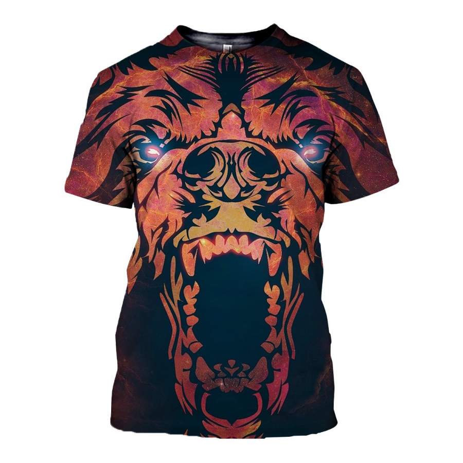 3D All Over Printed Bear T Shirt Hoodie 812019