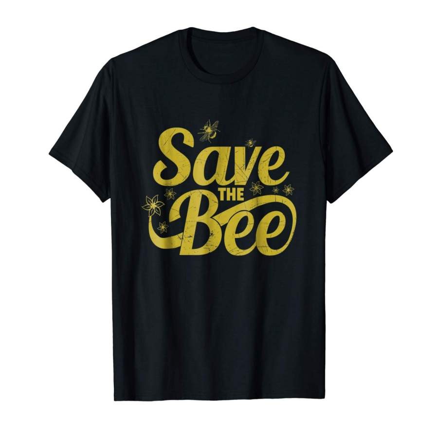 Save The Bee T-Shirt Men Fashion Cotton T-Shirts Short Sleeve T-Shirt