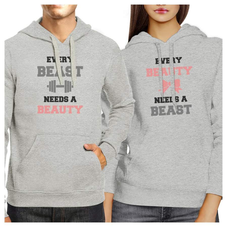 Every Beast Beauty Matching Hoodies Pullover Crewneck Graphic Top