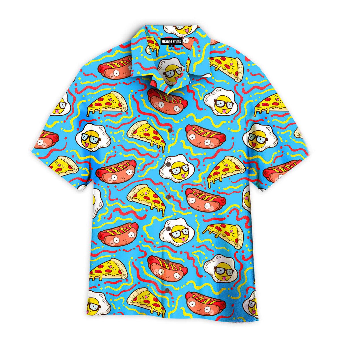 Funny Food Pattern Hawaii Shirt For Men Women Ha50811