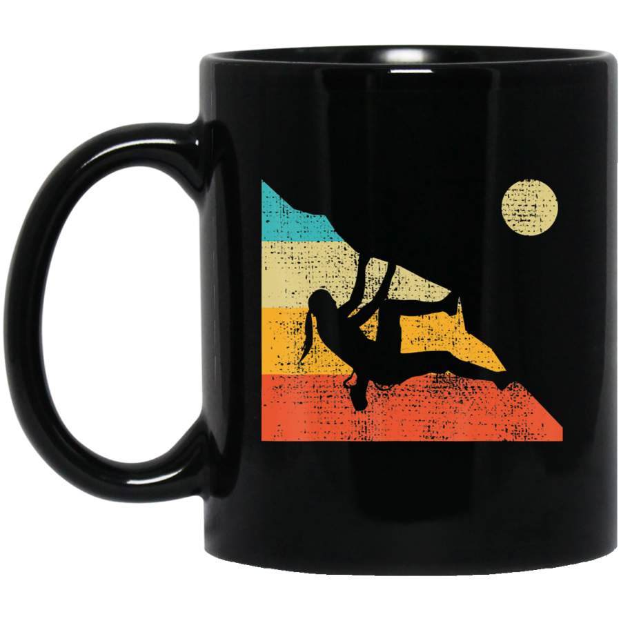 Climbing Bouldering Rock Mountain Free Speed Girl Vintage Coffee Mug