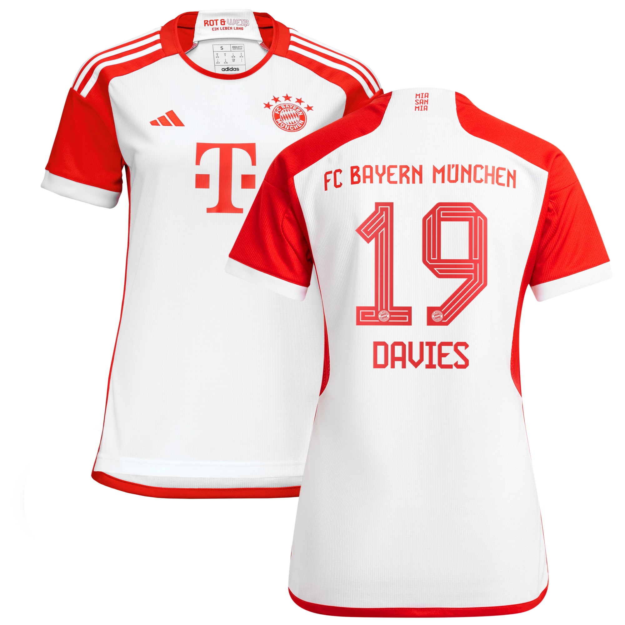 Alphonso Davies Bayern Munich Women's 2023/24 Home Replica Jersey – White