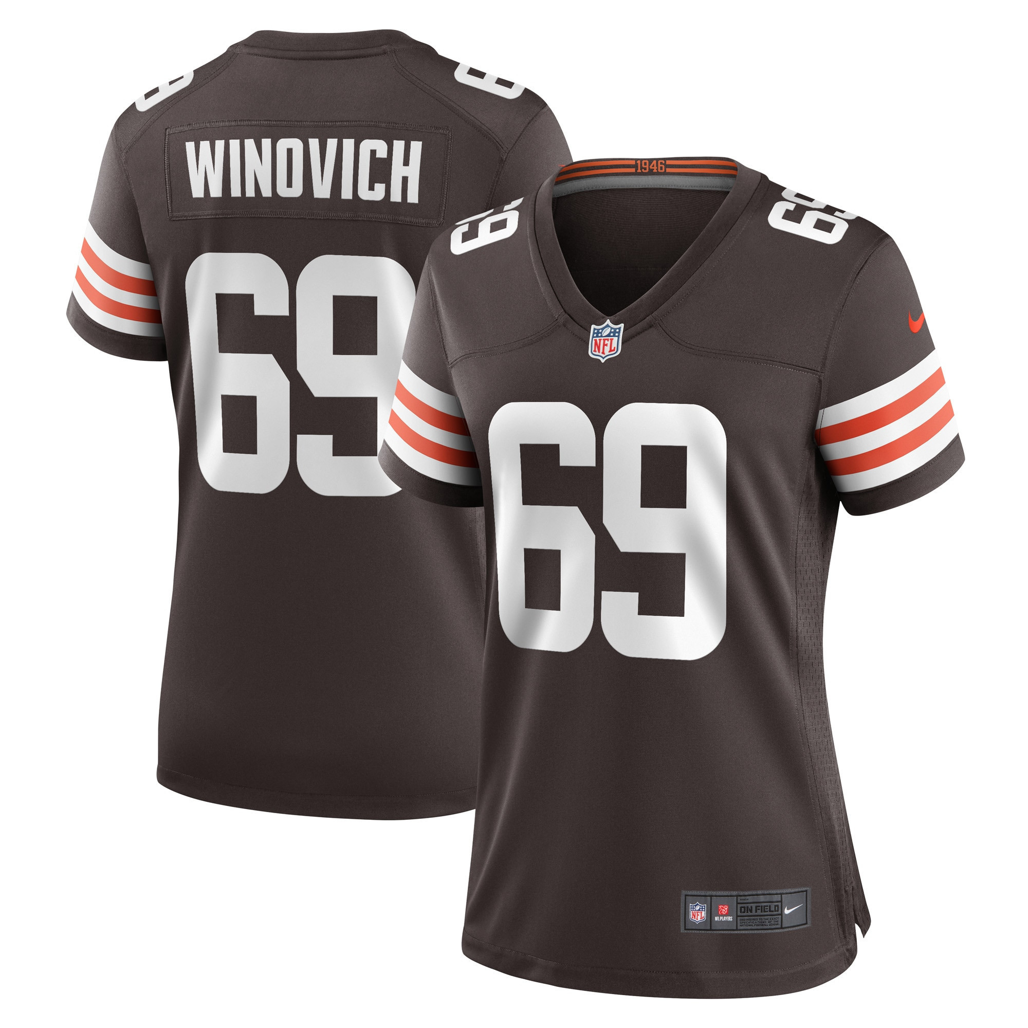 Chase Winovich Cleveland Browns Womens Game Jersey – Brown NFL