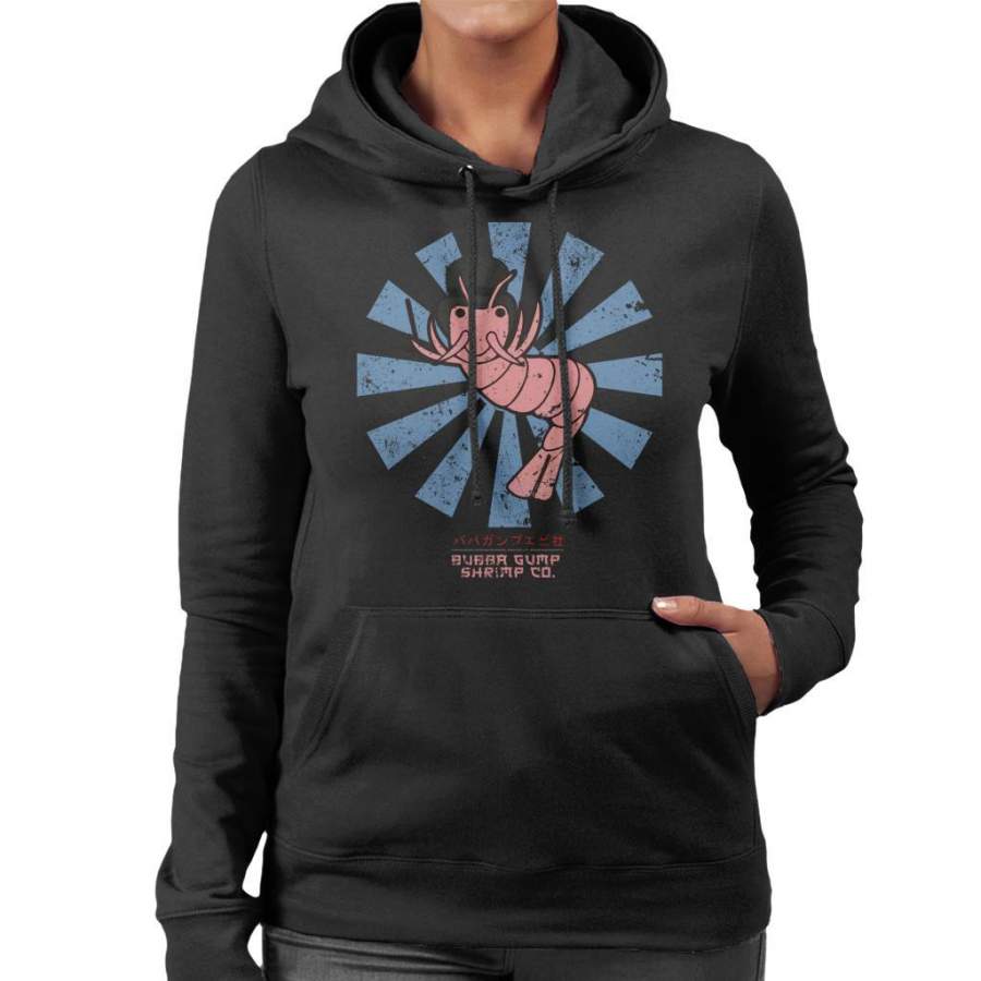 Bubba Gump Shrimp Co Retro Japanese Women’s Hooded Sweatshirt