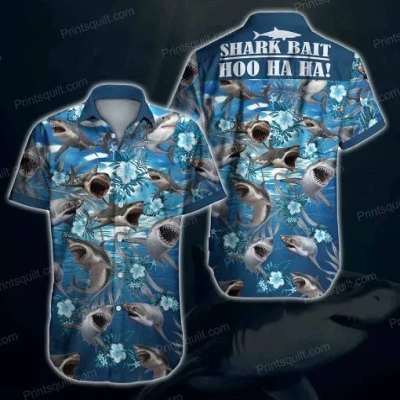 Shark bait hoo ha ha hawaiaan shirt – Hothot 100720