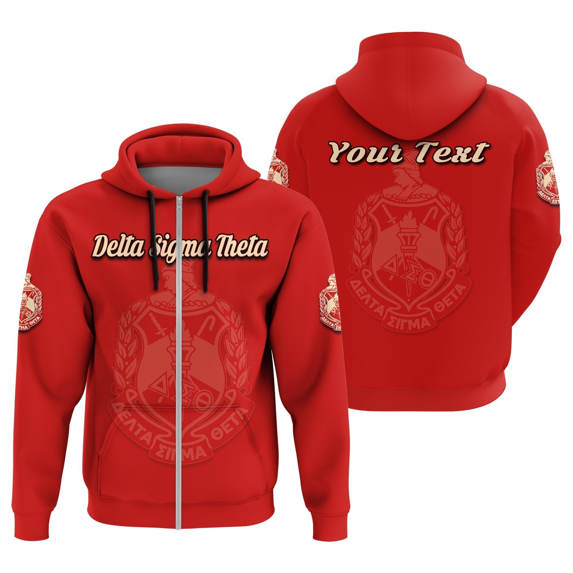 Greek Life Hoodie – Personalised  Delta Sigma Theta Zipper Hoodie