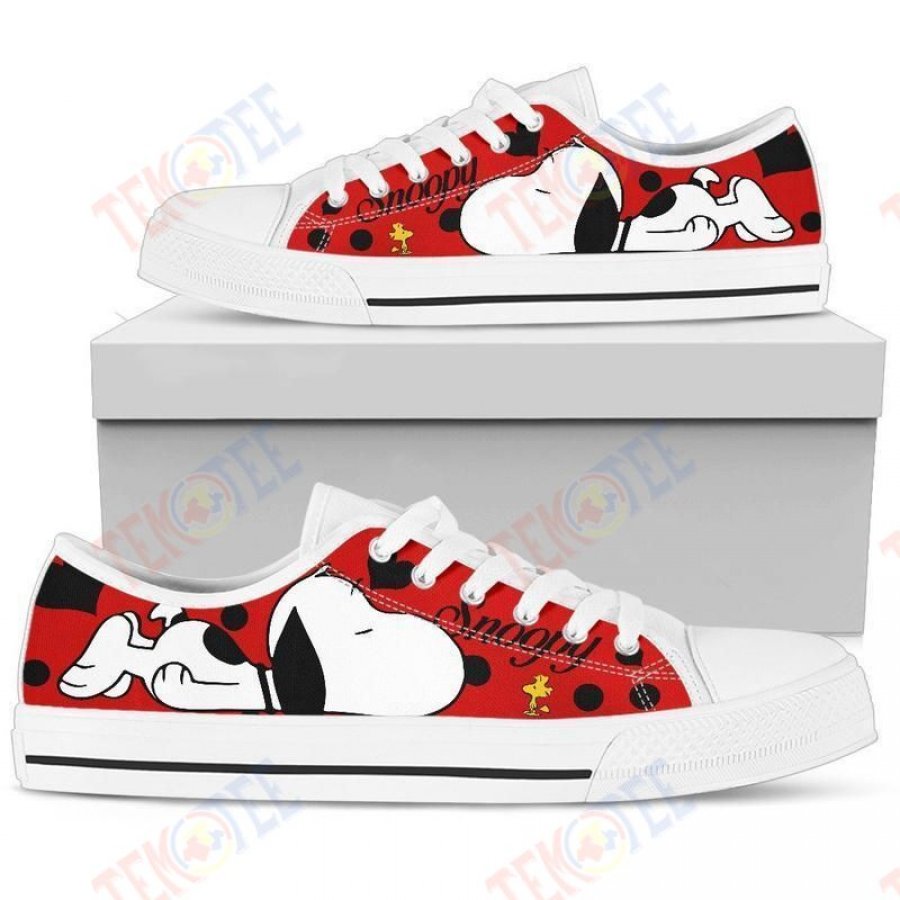 Mens Womens Snoopy Unisex Low Top Sneakers Trending Brand Low Top Shoes Custom Print Footwear Converse Sneakers TMT379