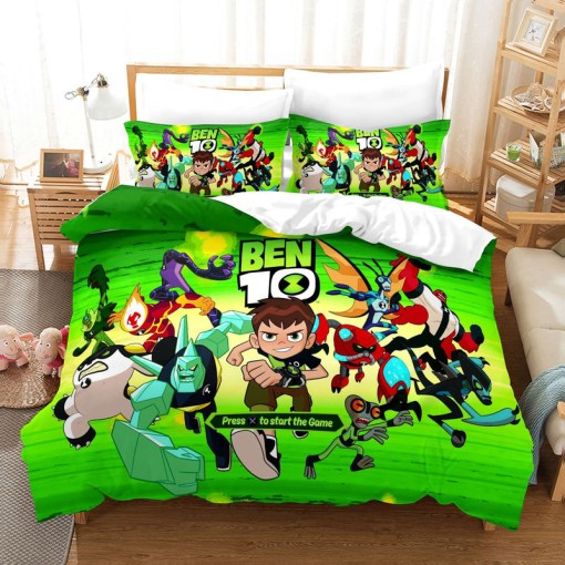 Ben 10 Ben Tennyson 7 Duvet Cover Pillowcase Home Decor 3D Bedding Set 2