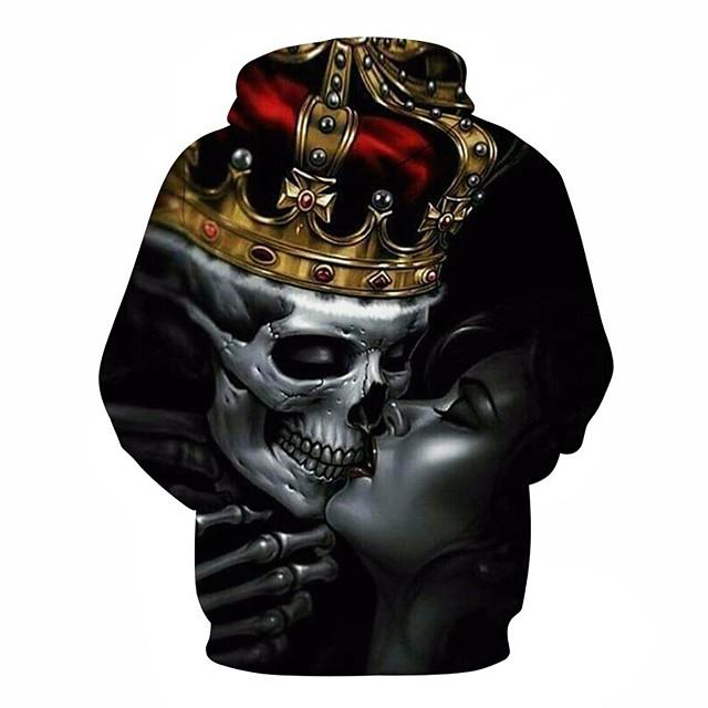 3D Printed Skull Hoodie – Hooded Casual Loose Pullover Party