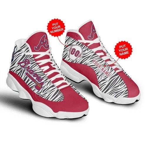 Atlanta Braves Air Jordan 13 Customized For Fan Shoes Sport Sneakers