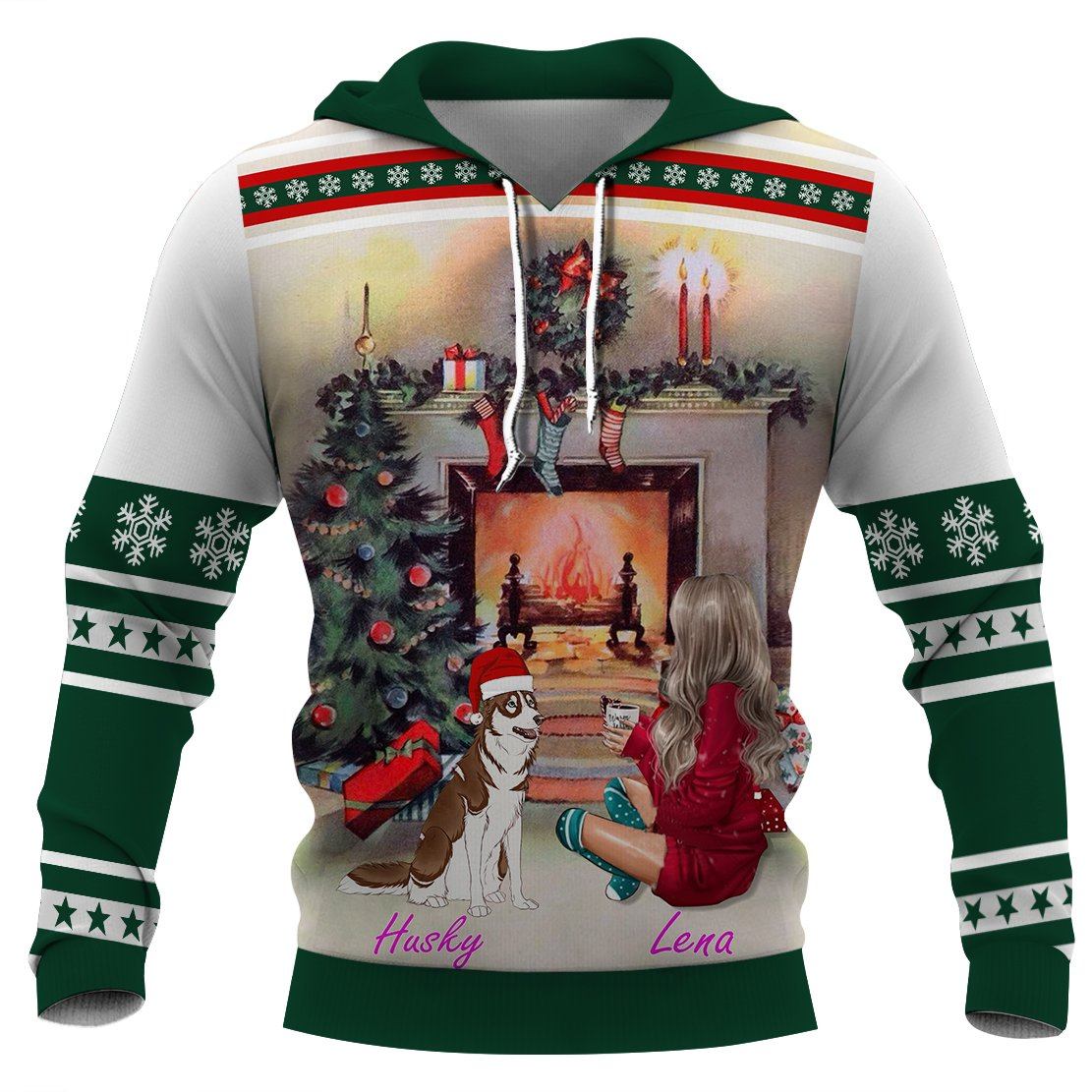 Christmas Husky  3D Full Printing