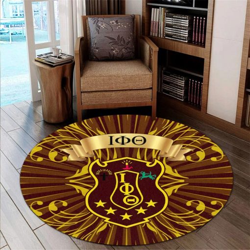 Iota Phi Theta Round Rug – Fraternity Vintage Style Round Rug