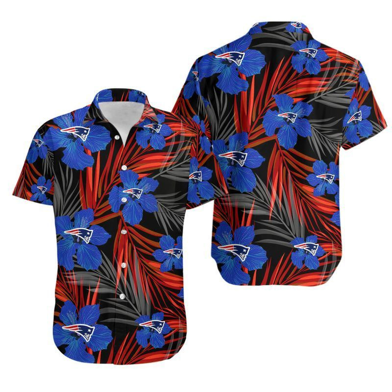 New England Patriots 2 Flower Hawaii Shirt And Shorts Summer Collection H97