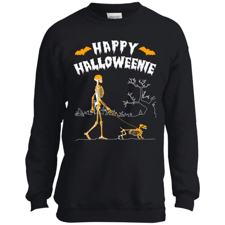 Halloween Dachshund – Happy Halloweenie Youth LS shirt/Sweatshirt/Hoodie