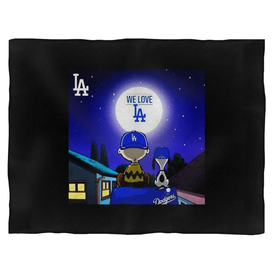 Dodgers Charlie Brown Blanket