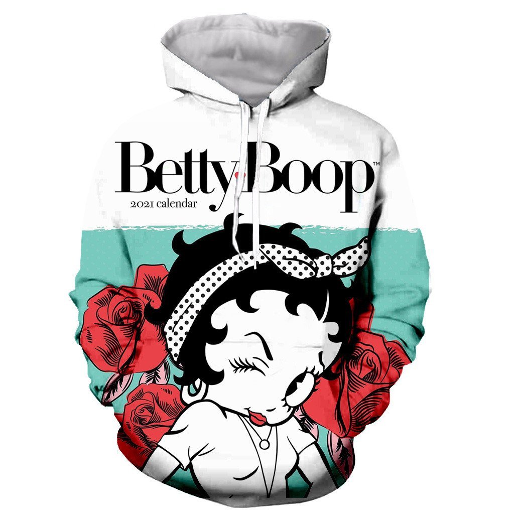 3D Print Betty Boop Funny Long Sleeves Hoodies Sweatshirts