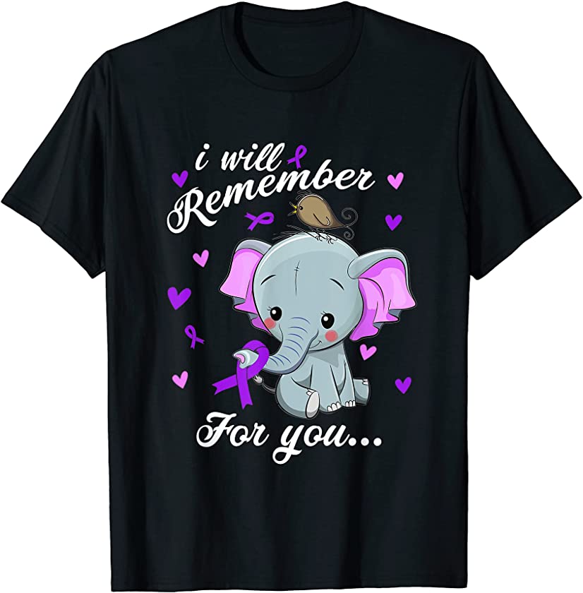 I Will Remember For You End Alzheimer’s Elephant Cute T-Shirt