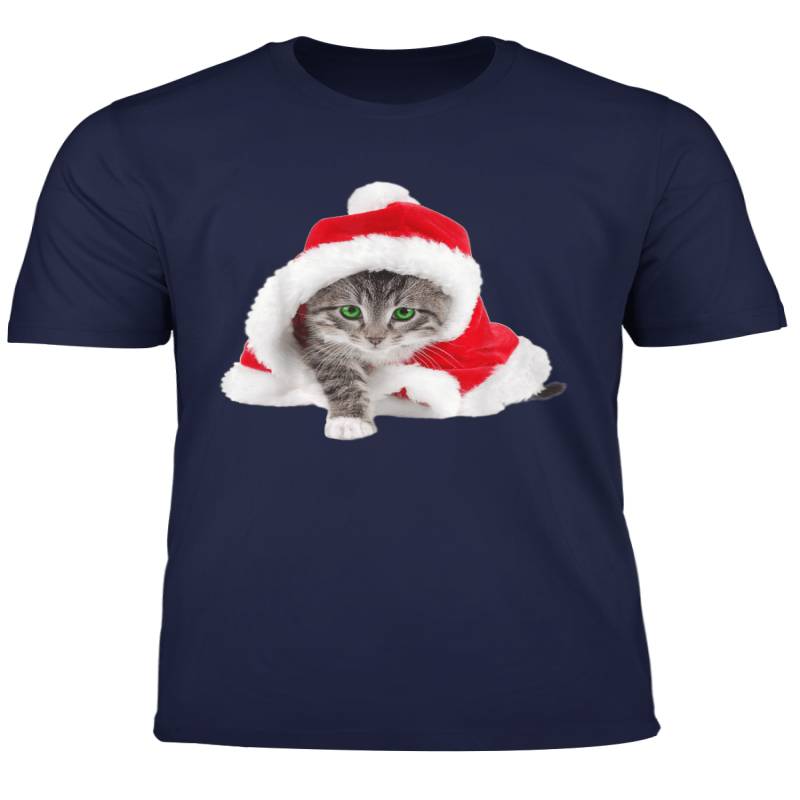 Cute Kitten Cat Santa Hat Christmas Gift For Men Women Kids T Shirt