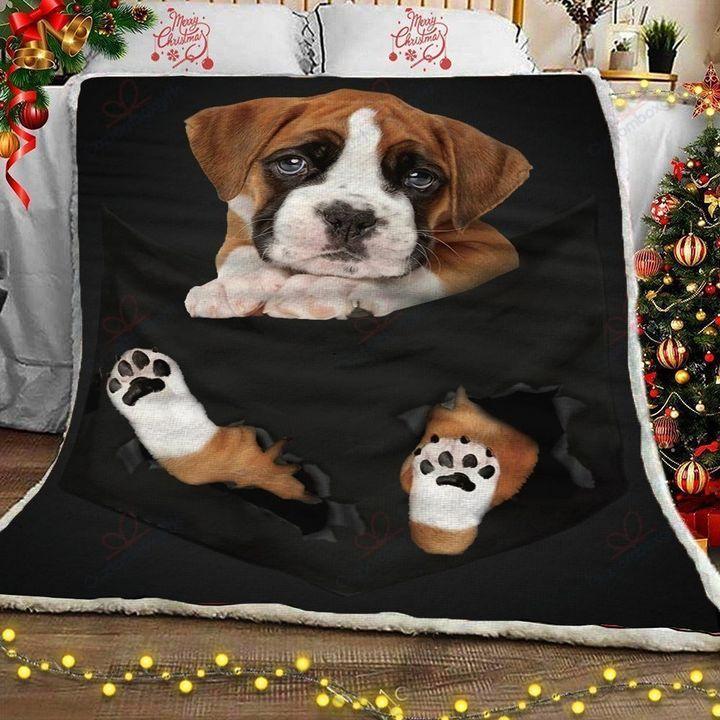 Boxer In Pocket – Boxer Dog Blanket Gift For Boxer Dog Lovers Friend Birthday Gift Family Gift Home Decor Bedding Couch Sofa Soft And Comfy Cozy