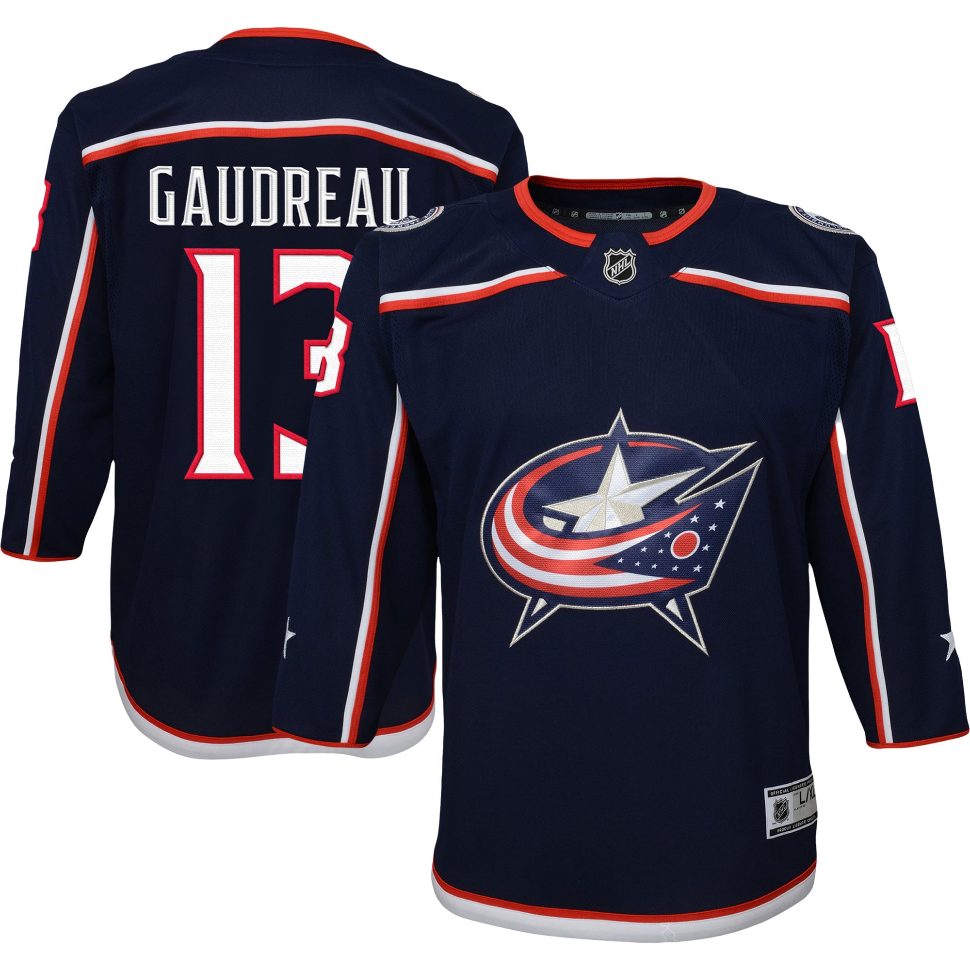 Johnny Gaudreau Columbus Blue Jackets Youth 2022/23 Premier Player Jersey – Navy