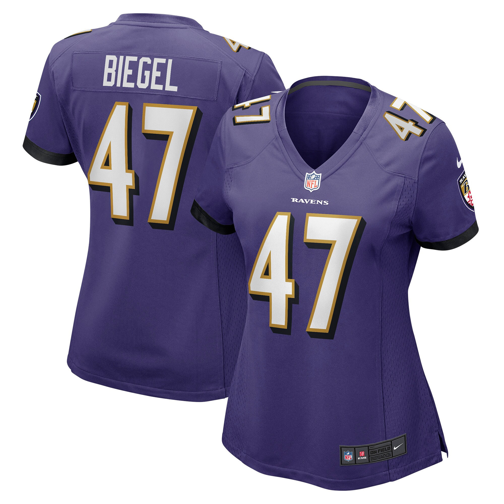 Vince Biegel Baltimore Ravens Womens Player Game Jersey – Purple NFL