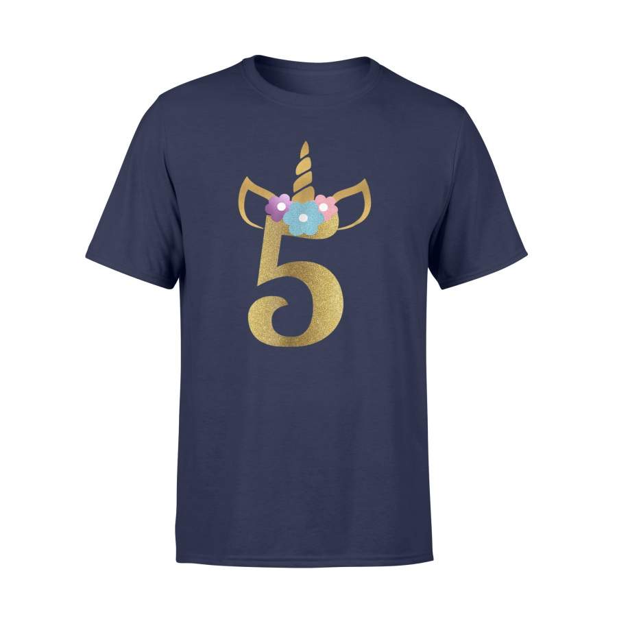 5th Birthday Seven Birthday Unicorn For Girls T Shirt