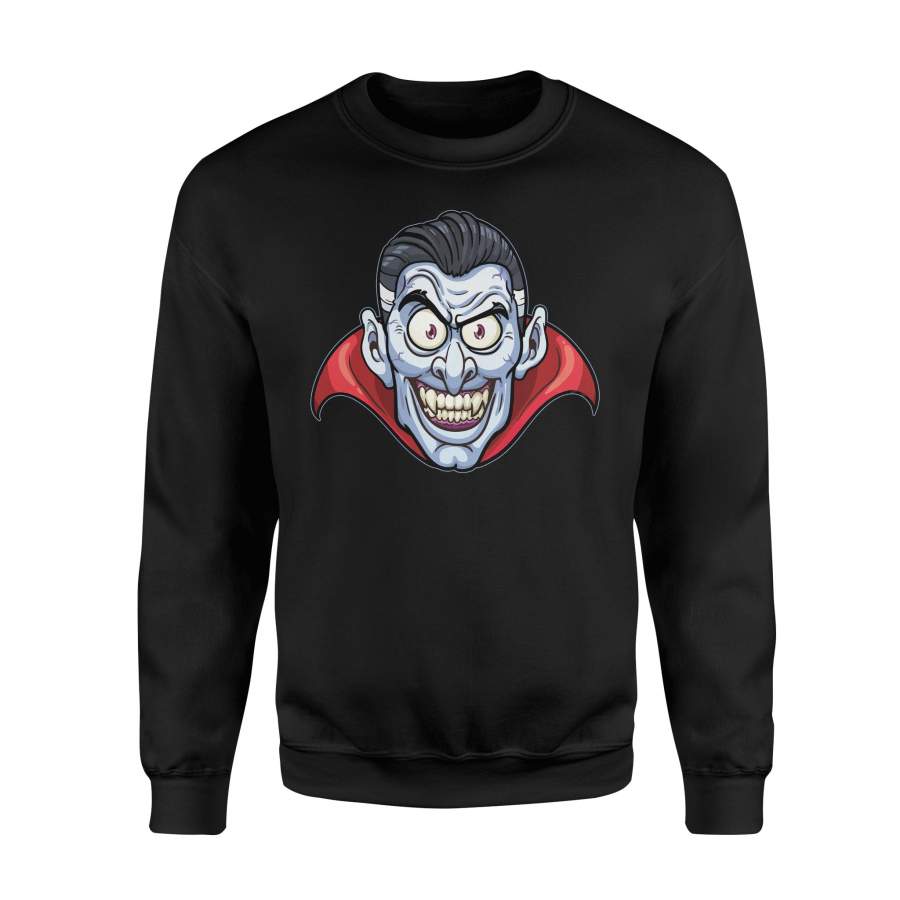 Happy Halloween Dracula Face Halloween Sweatshirt
