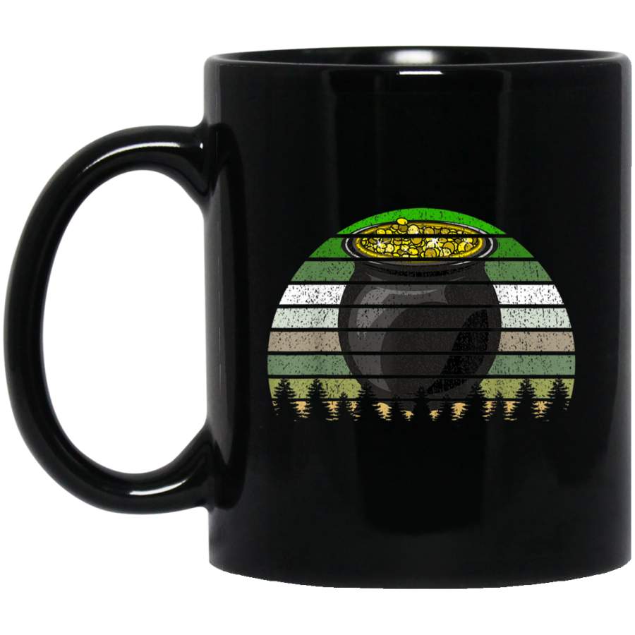 Coin Pot Vintage Retro Sun St Patricks Day Gift Mug