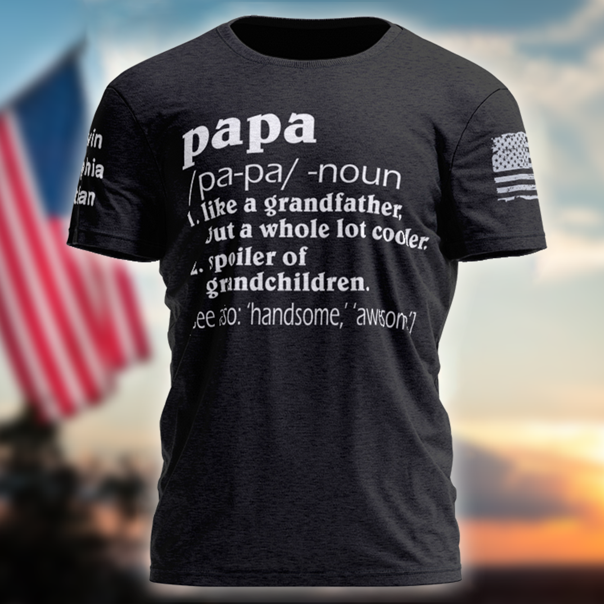 Papa Noun Like A Grandfather And Kids, Personalized Papa Shirt, Papa Define Tshirt