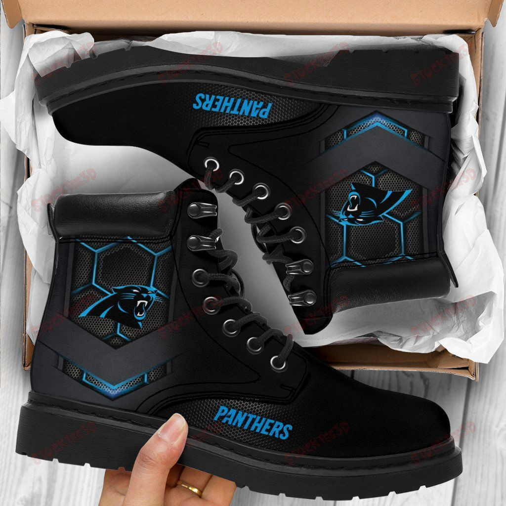 Carolina Panthers Boots – Premium Shoes/ Premium Leather Boots – Gift For Sports Lovers 382