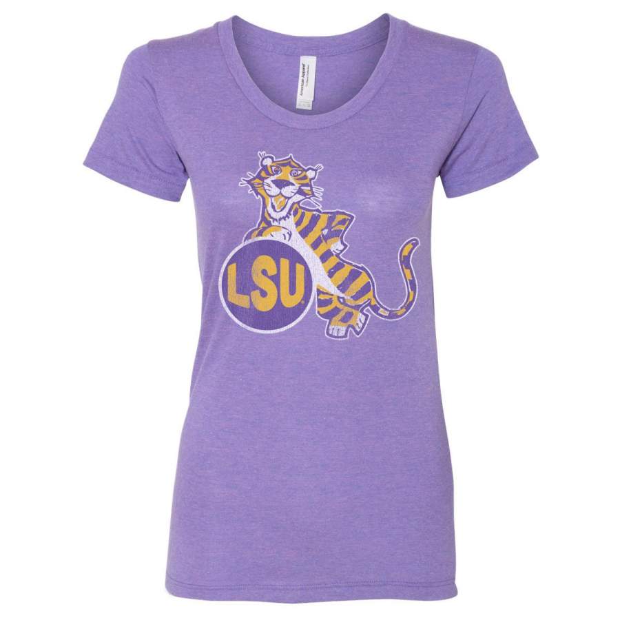 B&B Dry Goods LSU Tigers Esso Tiger Tri-Blend T-Shirt – Tri-Orchid