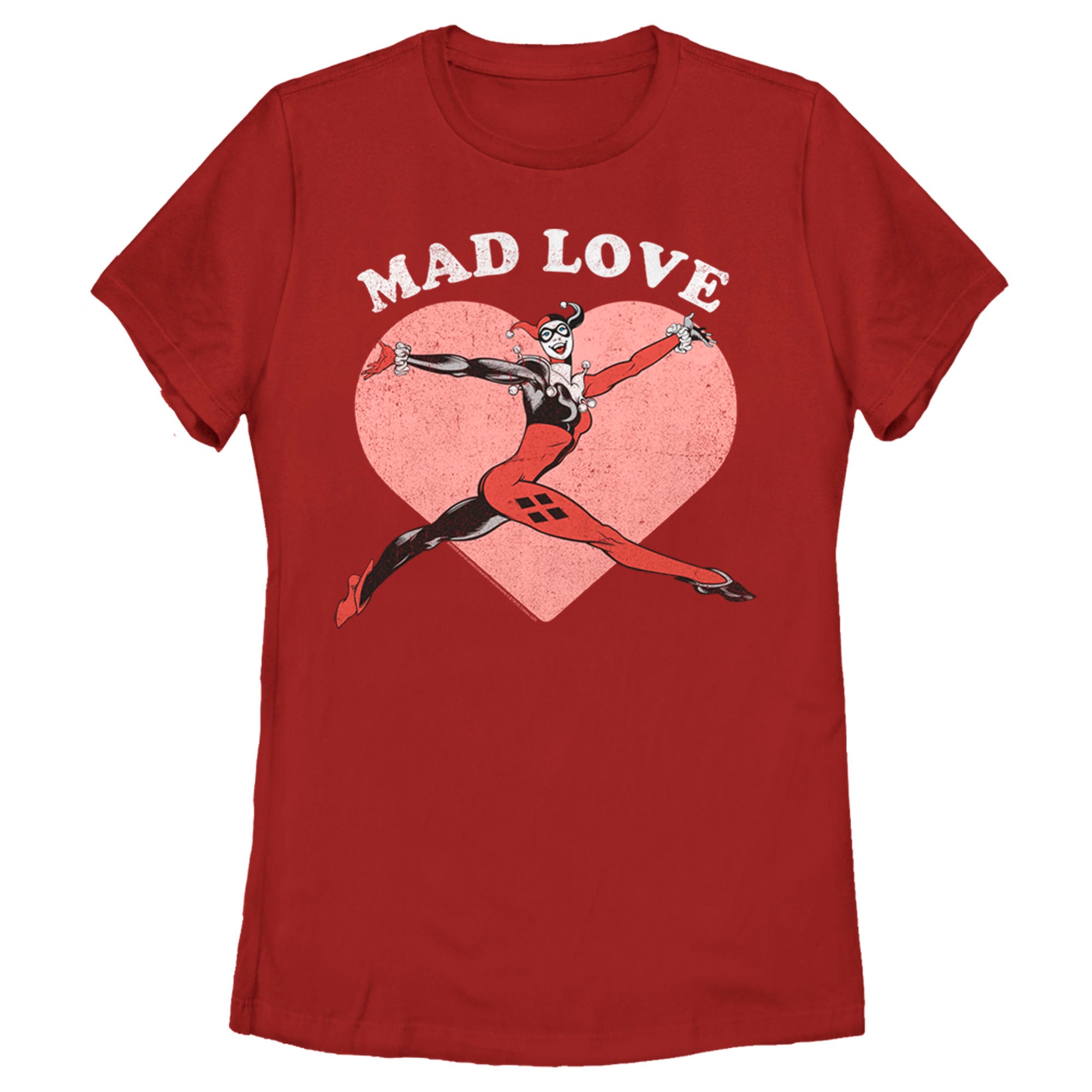 Women’S Batman Valentine’S Day Harley Quinn Mad Love T-Shirt