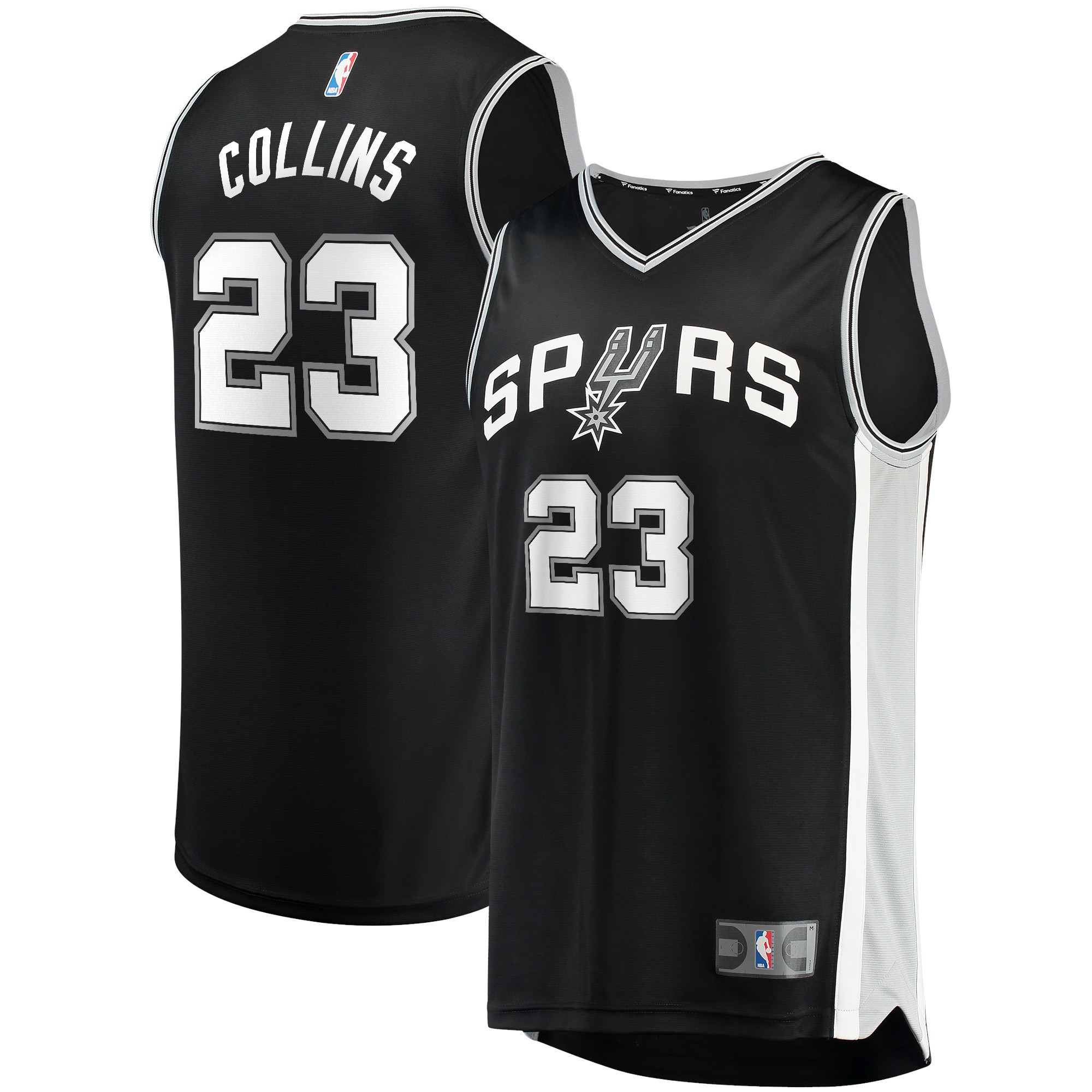 Zach Collins San Antonio Spurs Fanatics Branded 2021/22 Fast Break Replica Jersey – Icon Edition – Black NBA