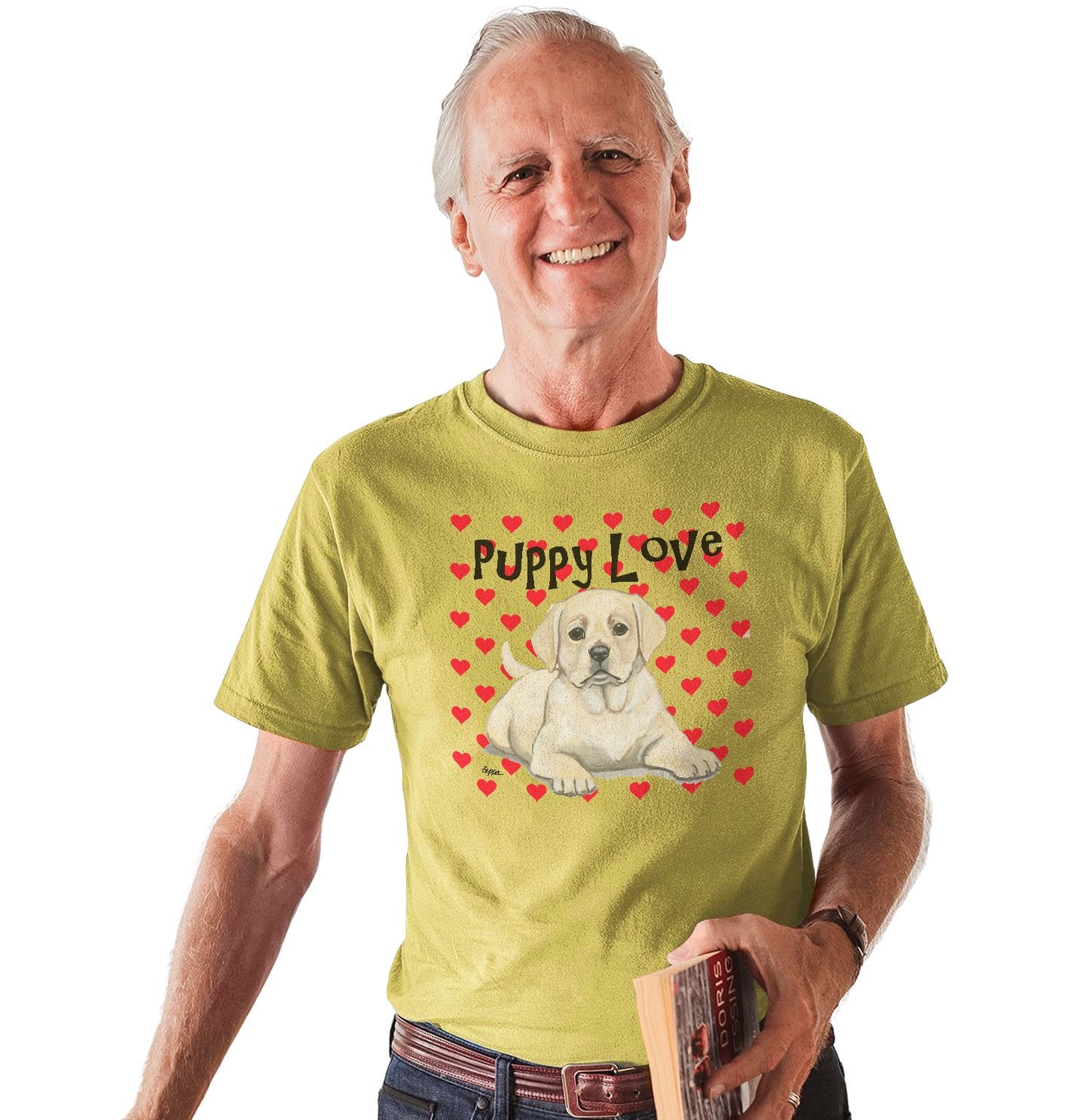 Yellow Lab Puppy Love – Adult Unisex T-Shirt