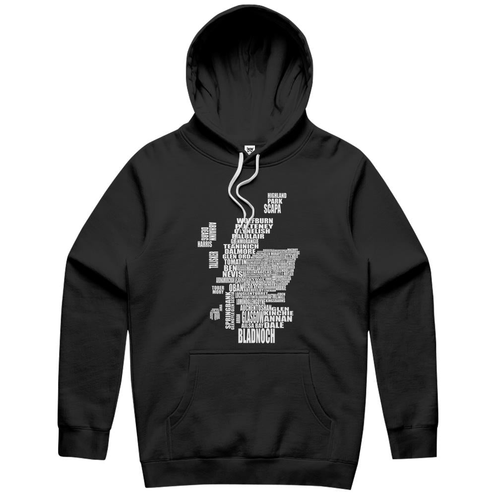 Distillery Map Of Scotland Hoodie