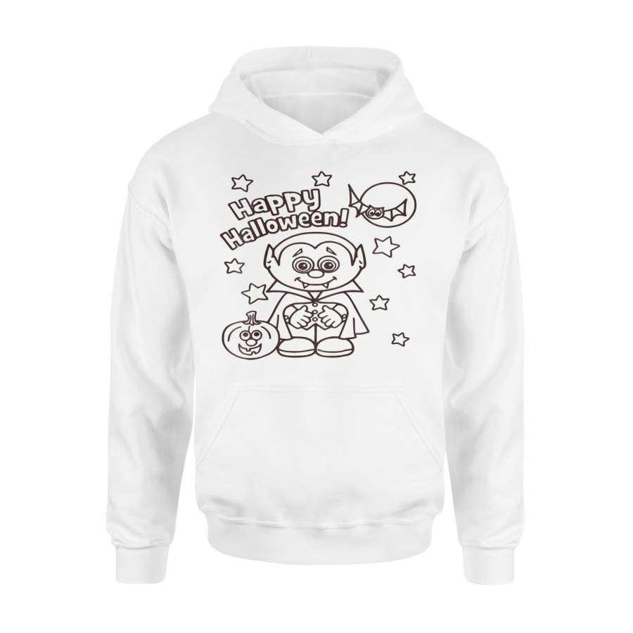 Kids Cute Kids Friendly Vampire Coloring Book Hoodie ReadingLLC