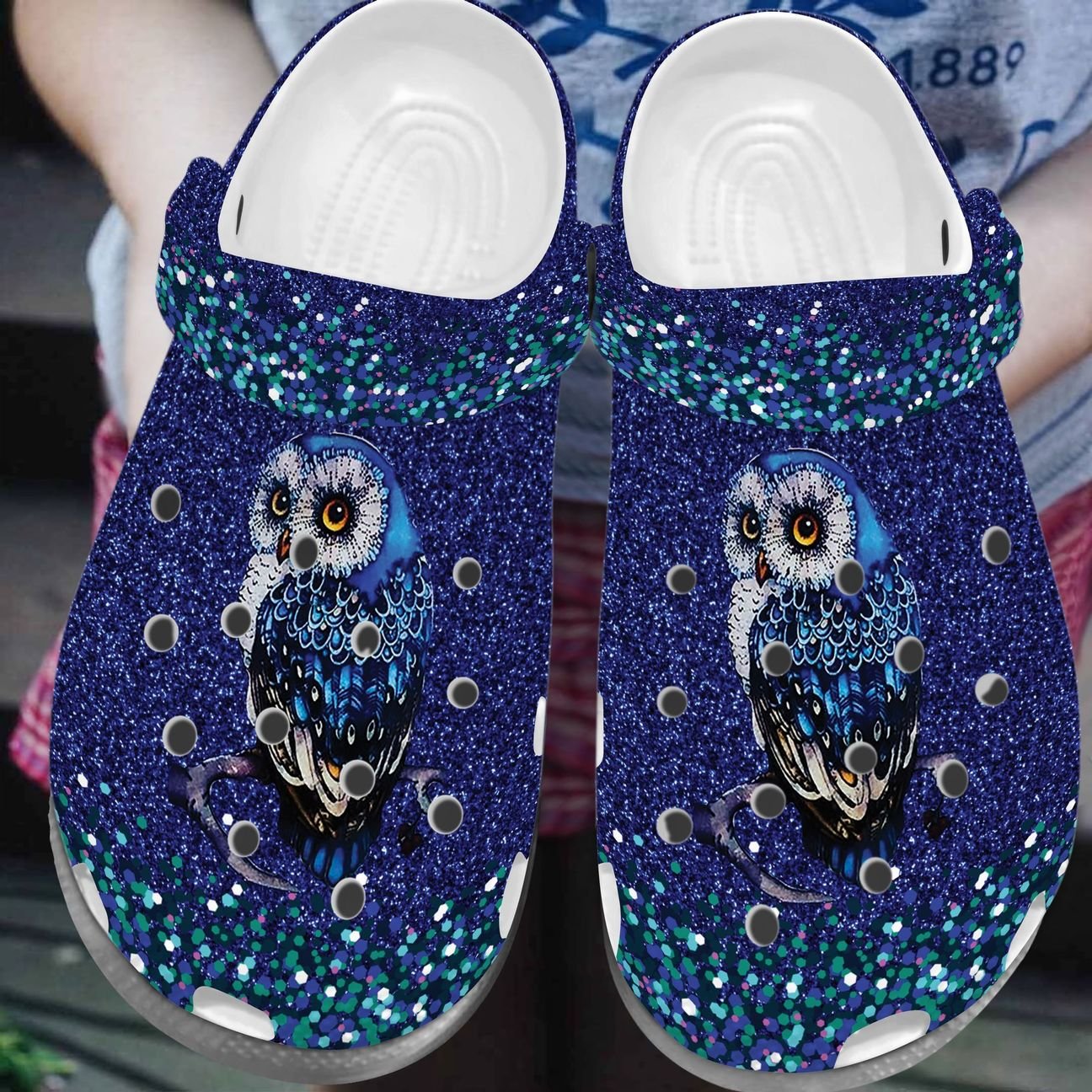 Beautiful Owl Personalize Clog, Custom Name, Text, Fashion Style For Women, Men, Kid, Print 3D