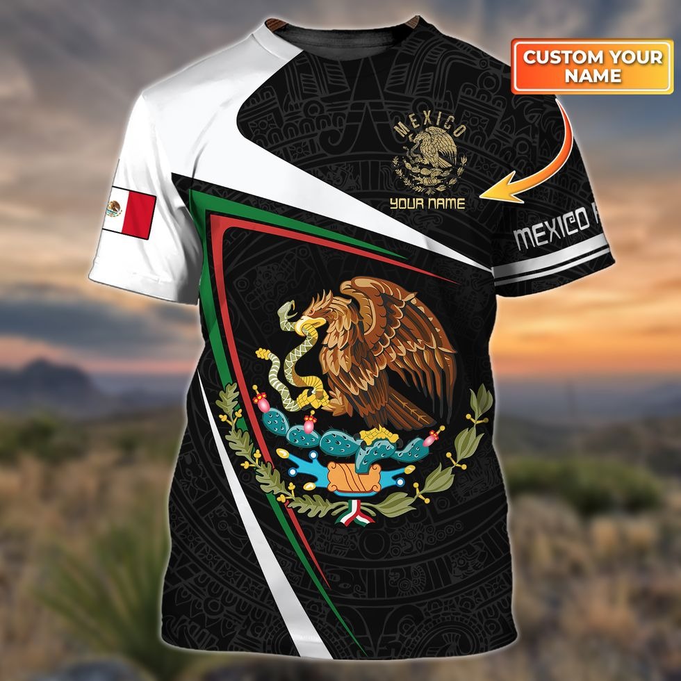 Personalized Mexicano T Shirt, Mexico Golden Eagle And Snake Shirts, Mexico Shirt To My Husband, Mexico Present