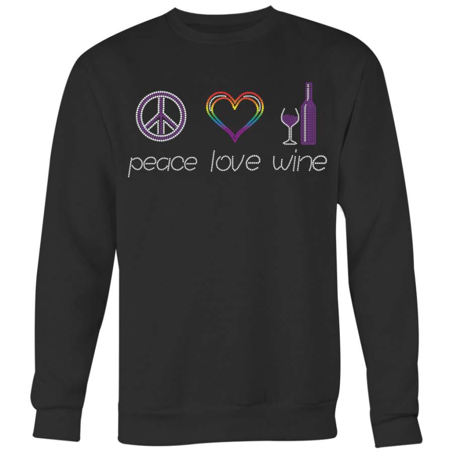 Peace Love Wine Shirts, LGBT Shirts