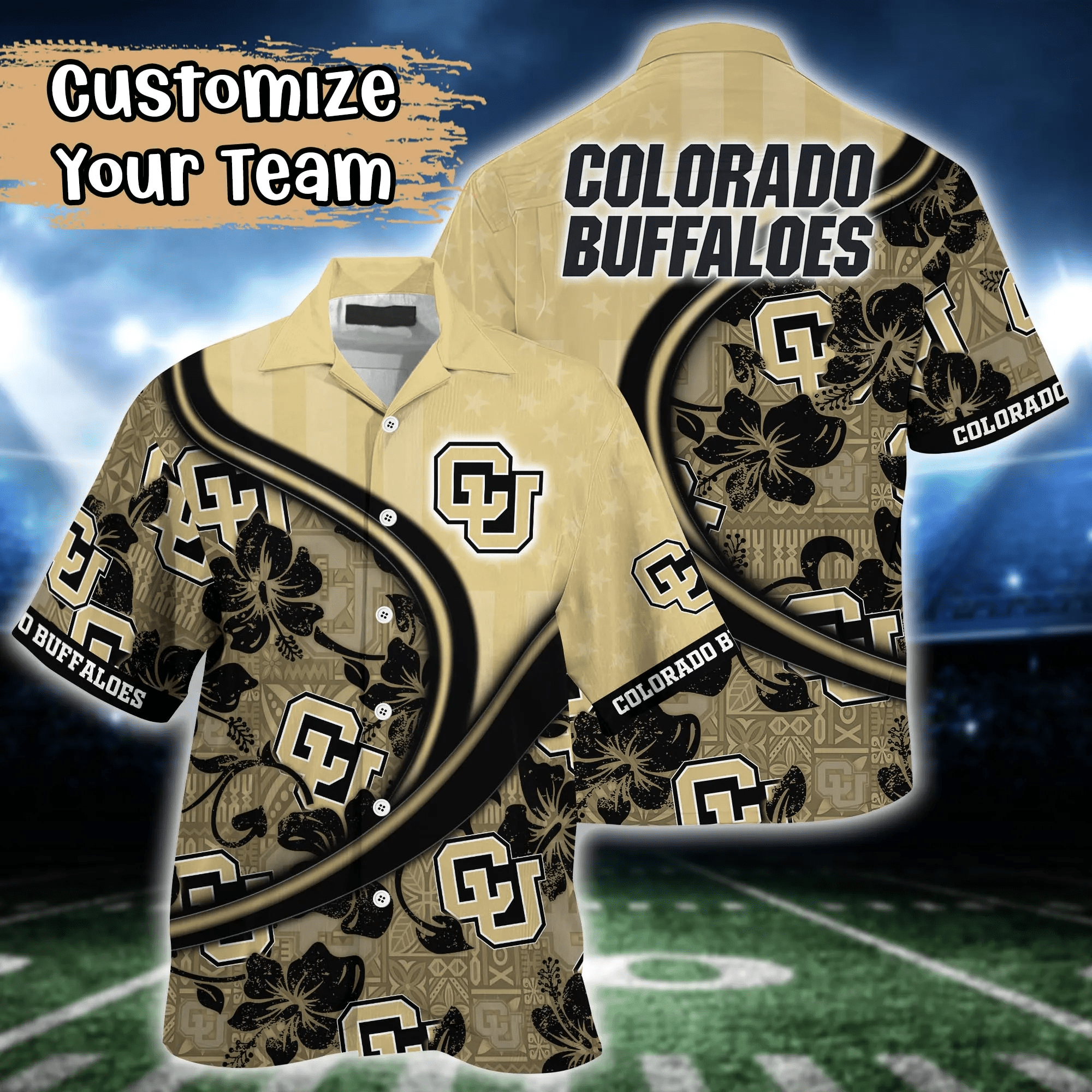 Colorado Buffaloes NCCA Us Flag Hawaiian Shirt Custom Summer Aloha Shirt