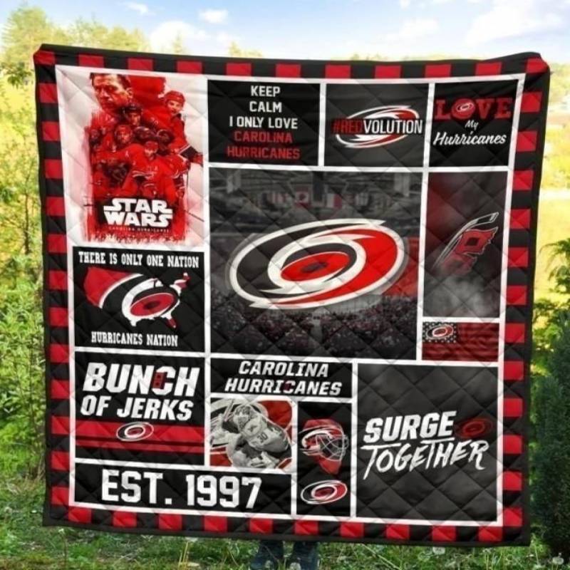 Carolina Hurricanes Quilt Blanket MN06