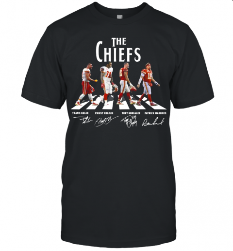 The Kansas City Chiefs Football Abbey Road Signatures Unisex Jersey Tee