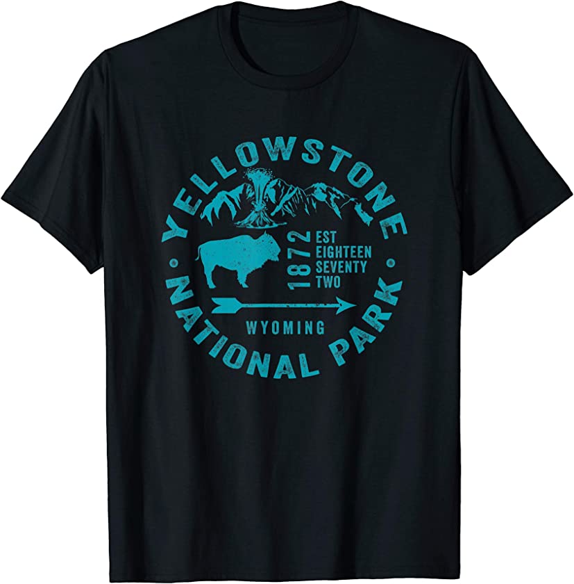 Yellowstone National Park US Bison Buffalo Vintage Souvenirs T-Shirt