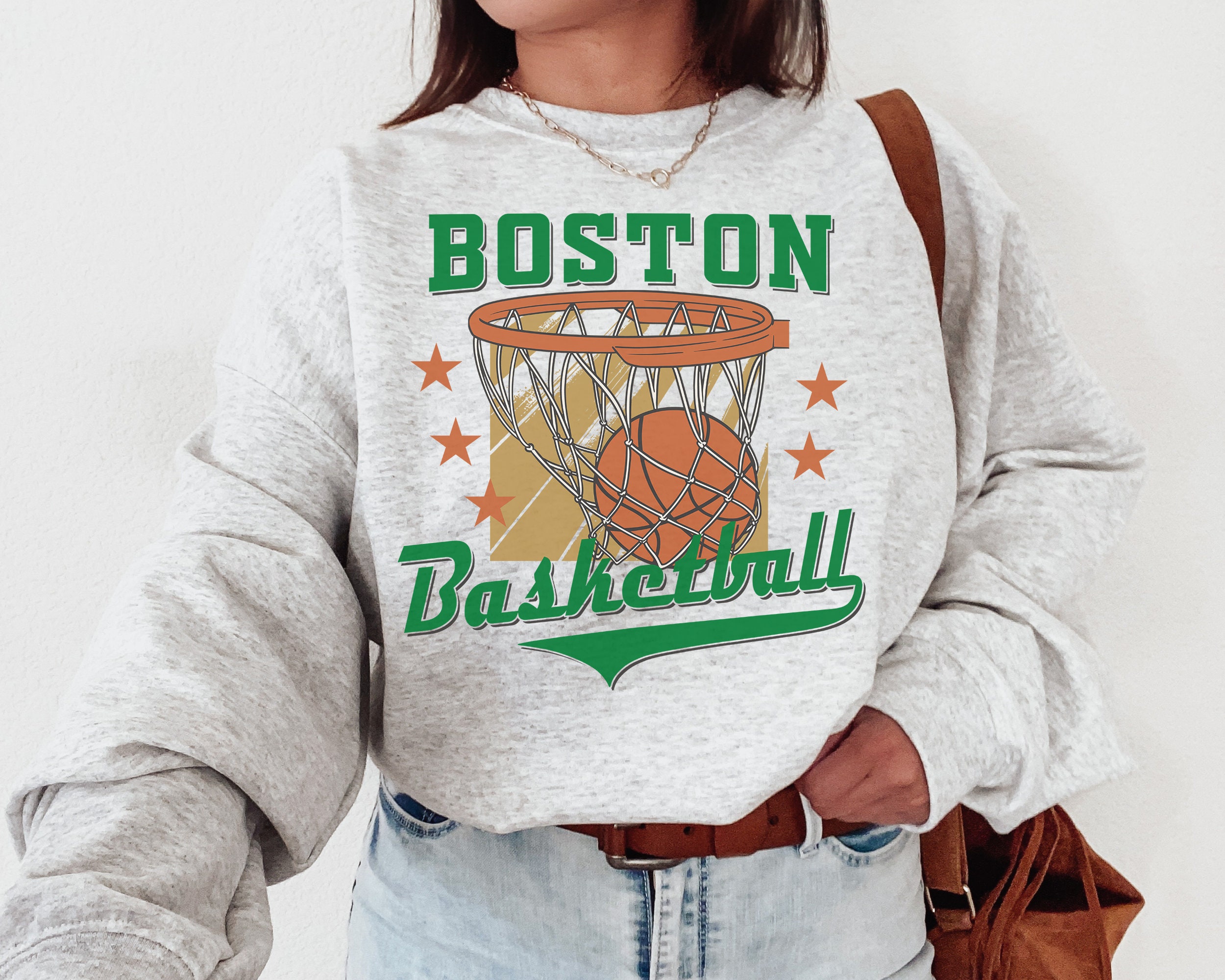 Boston Celtic, Vintage Boston Celtic Sweatshirt T-Shirt, Boston Basketball Shirt, Celtics TShirt, Basketball Fan Shirt, Retro Boston Shirt