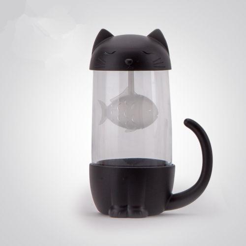 Kitty & Puppy Tea Infuser Strainer Mugs